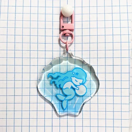 Mermaid Glitter Acrylic Charm