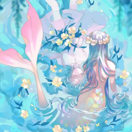 Mermaid Pond - Art Poster 17x11"