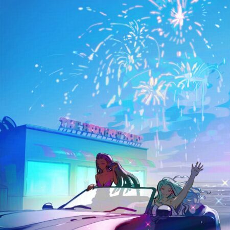 Fireworks - Holographic Art Poster 11x17"
